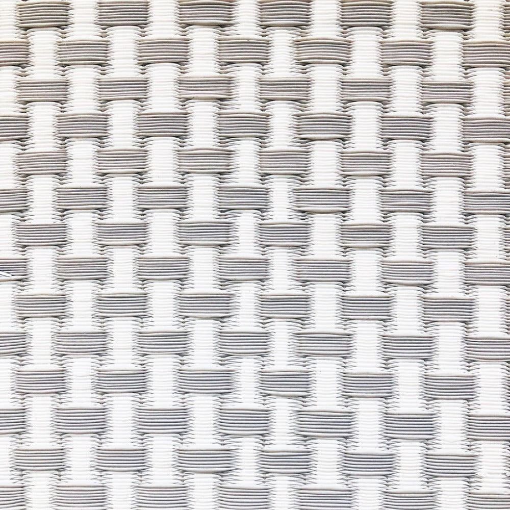Basket Weave White Stone Rug