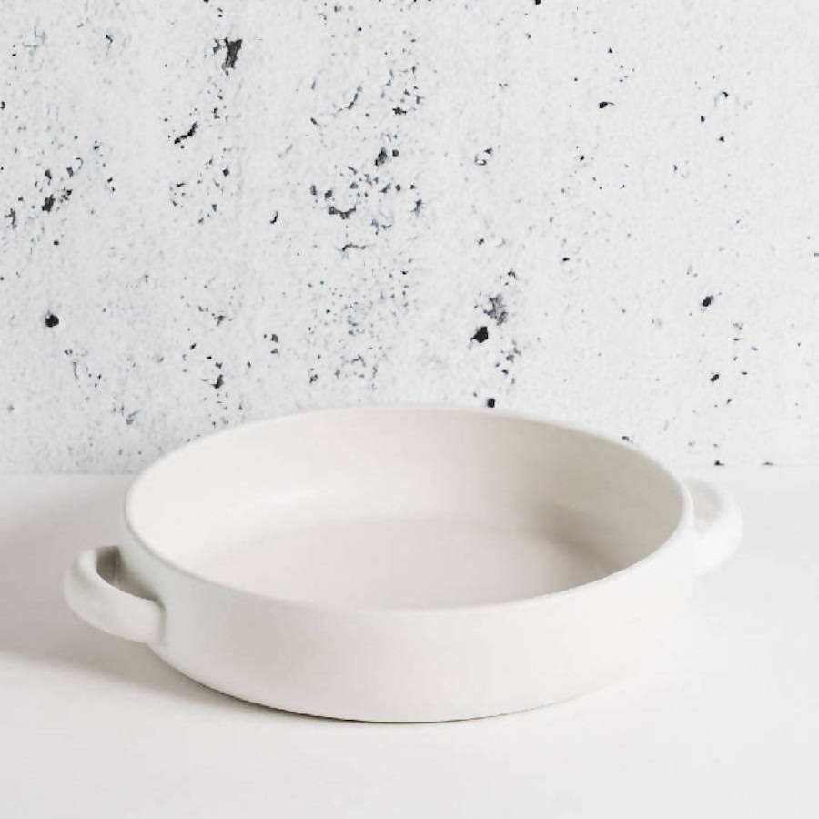 Stoneware Serving Plate with Handles (13.4")