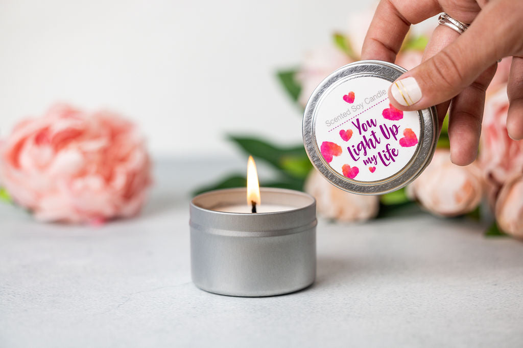 Trio of Tin Soy Candles - Bergamot & Lavender Essential Oils
