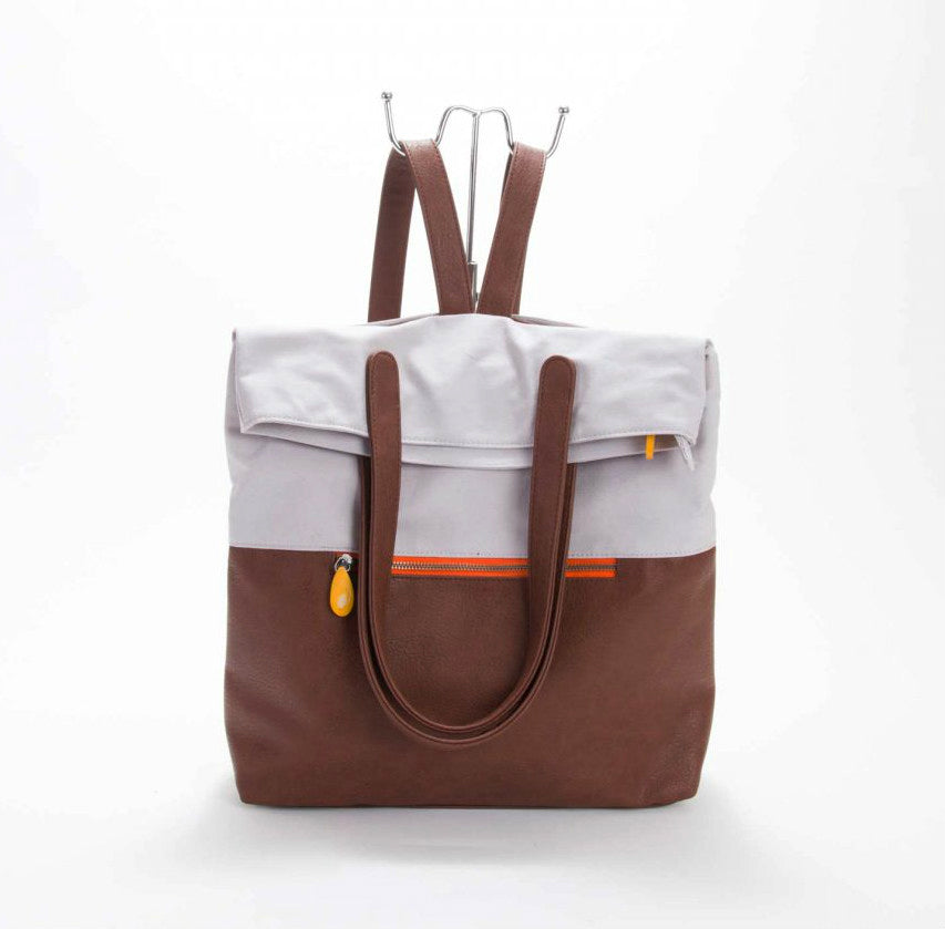 Greenpoint Vegan Backpack Tote with Luggage Sleeve