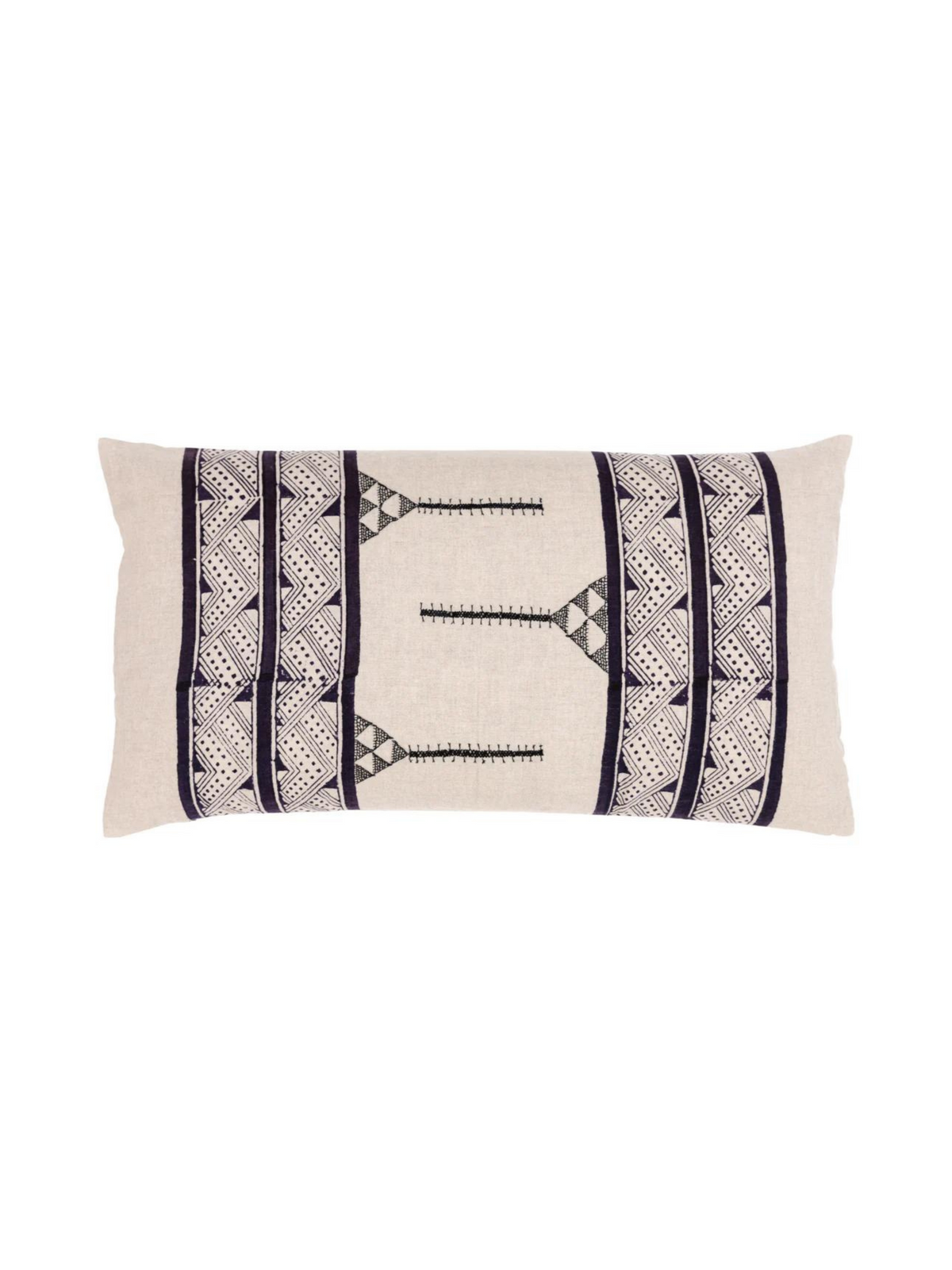 Mancala Charcoal Lumbar Pillow Cover