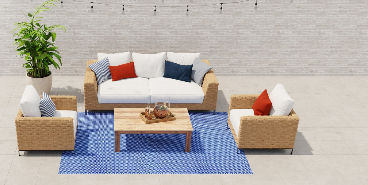 Basic Blue & White Rug