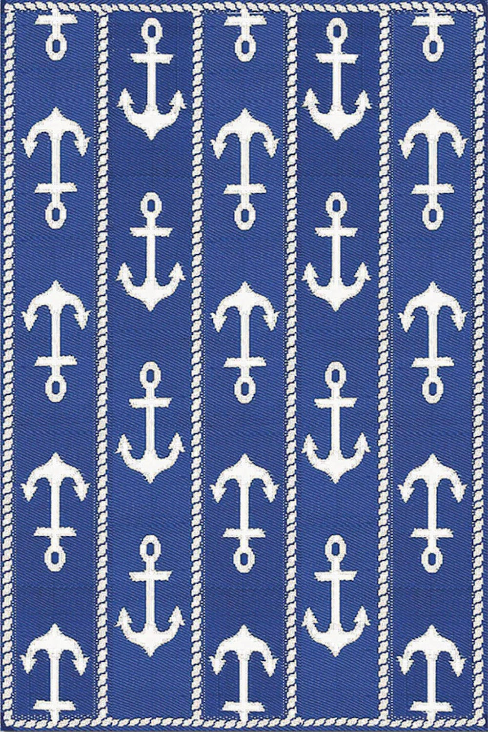 Blue & White Anchor Rug