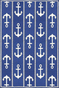 Blue & White Anchor Rug