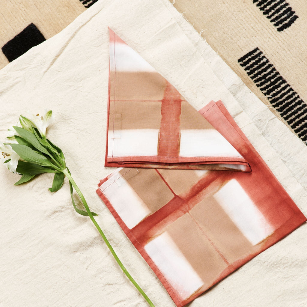 Chowk Cotton Hand Clamp Dye Artisanal Table Napkin (Set of 4)