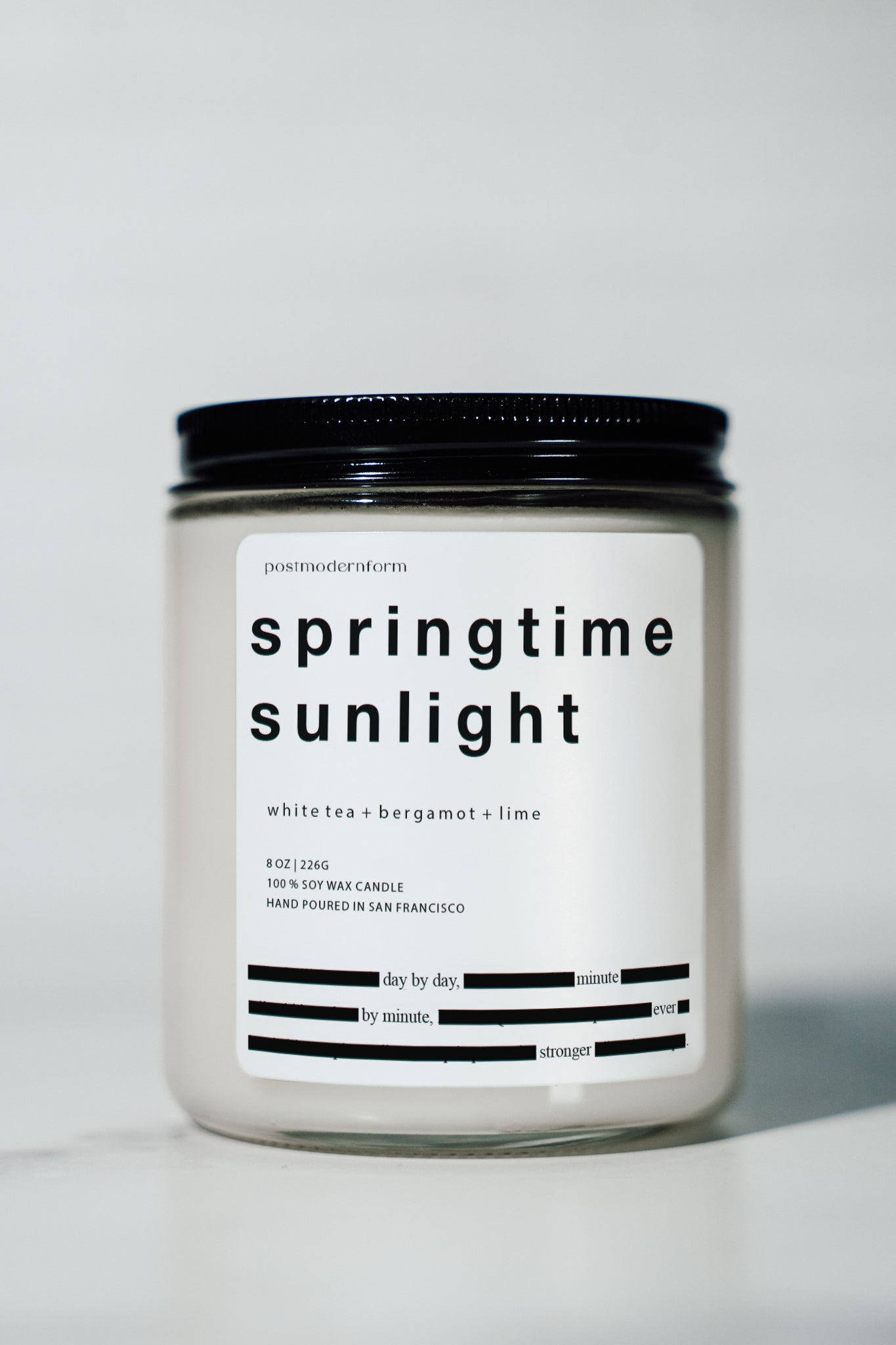 Springtime Sunlight Candle - White Tea, Bergamot & Lime