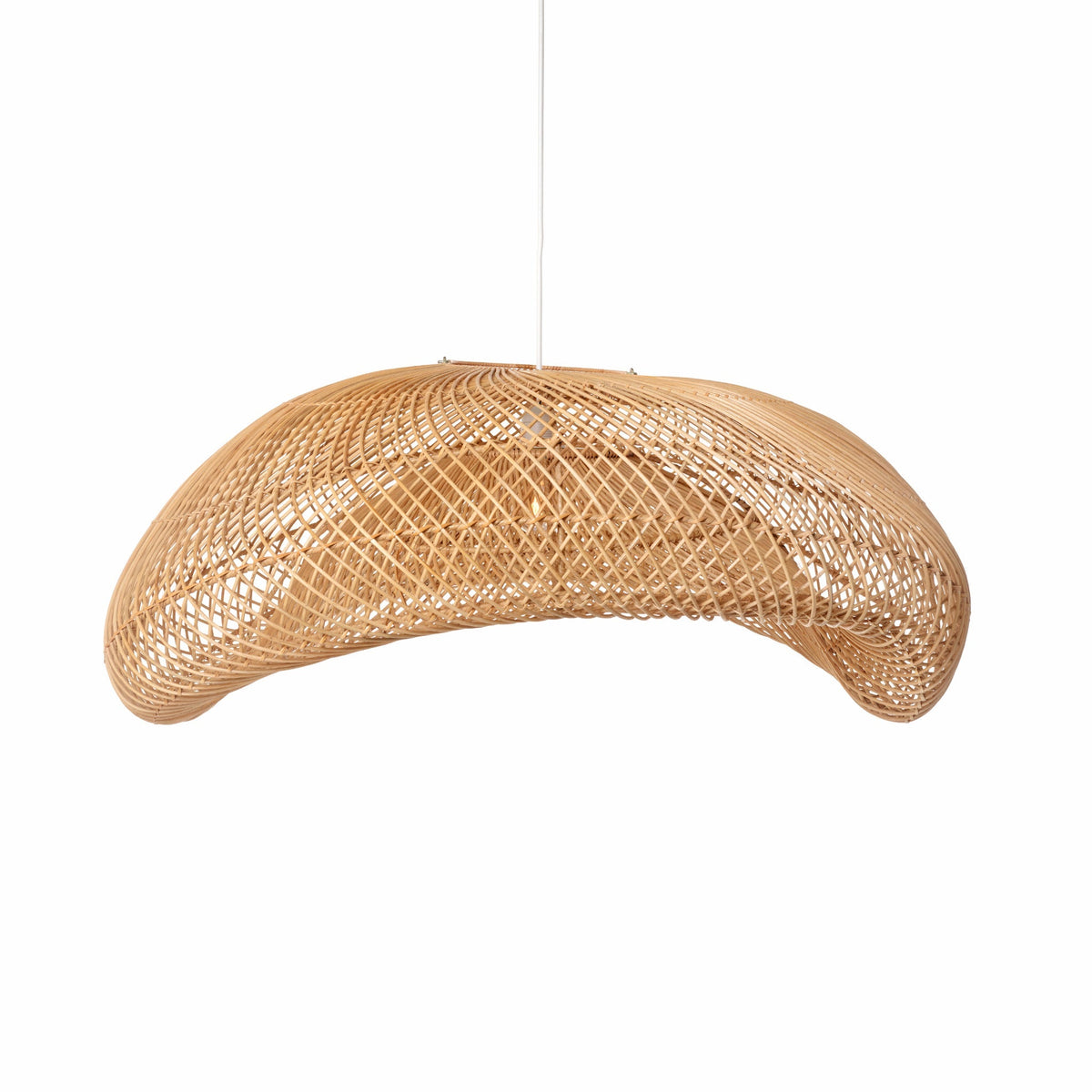 Rattan Arch Wavy Pendant Light (X-Large)