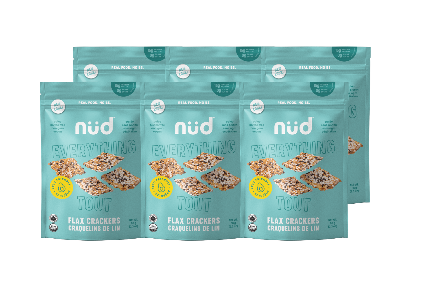 Keto 'Everything' Flax Crackers (6-Pack)
