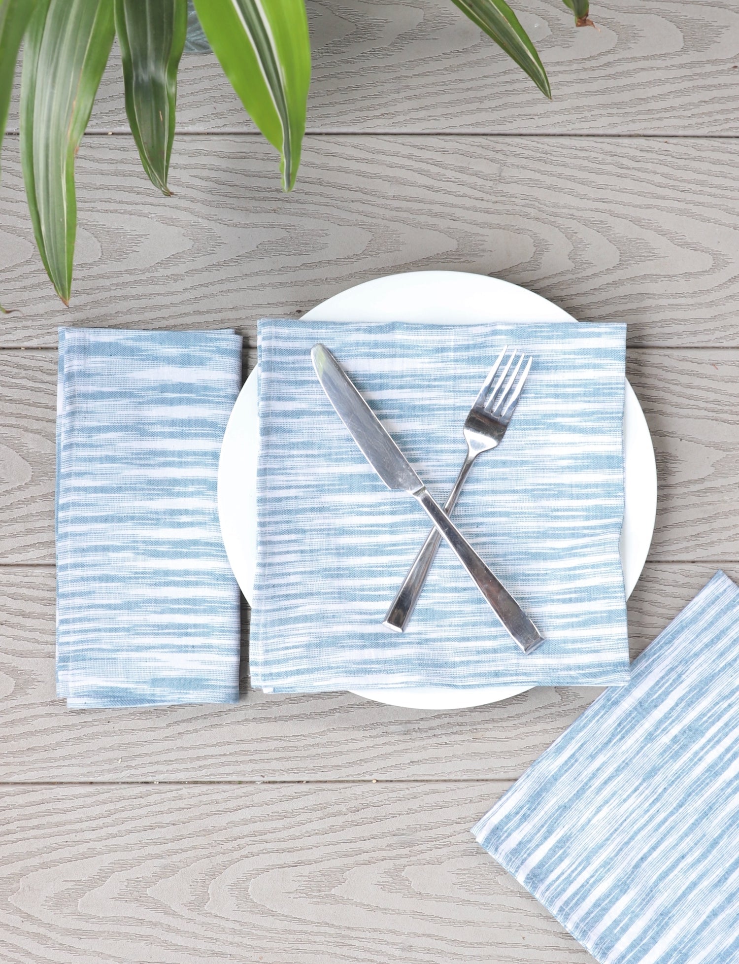 Light Blue Cloth Napkins (Set of 4)