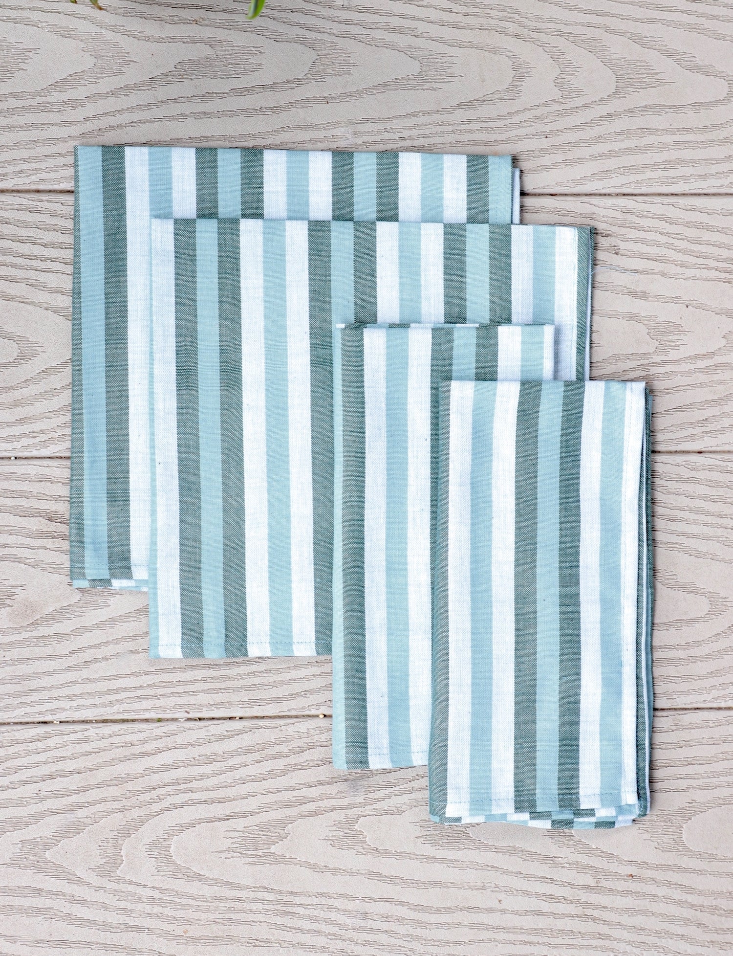 Cloth Napkins - Ocean Stripes (Set of 4)