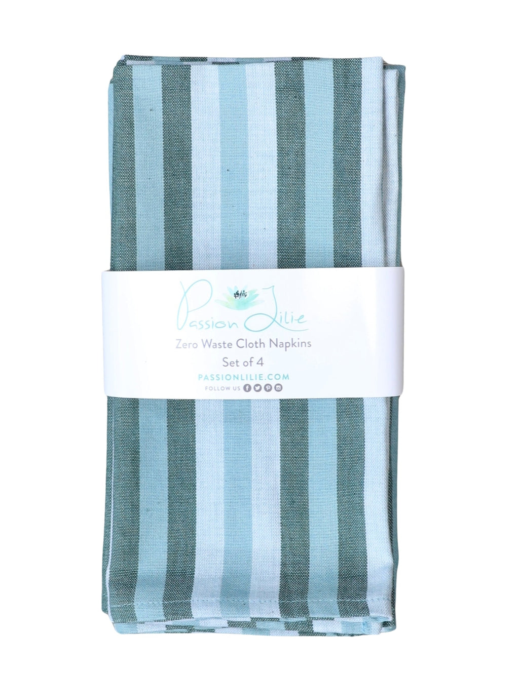 Cloth Napkins - Ocean Stripes (Set of 4)