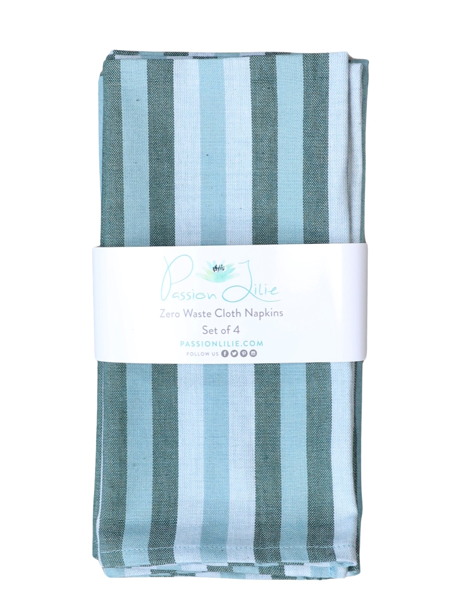 Cloth Napkins - Ocean Stripes (Set of 4)