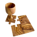 Olive Wood Coaster Puzzle (4-Piece)