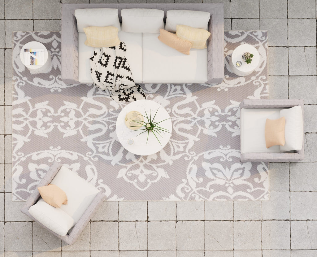 New Wrought Iron Cool Silver Rug