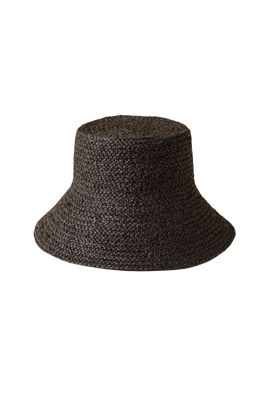 Raffia Bucket Hat Black