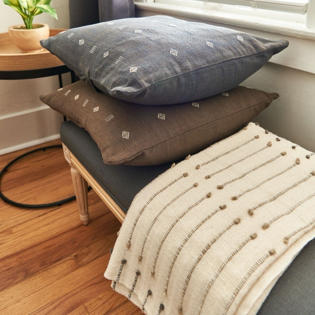 Nira Hand Spun Organic Cotton Handloom Pillow
