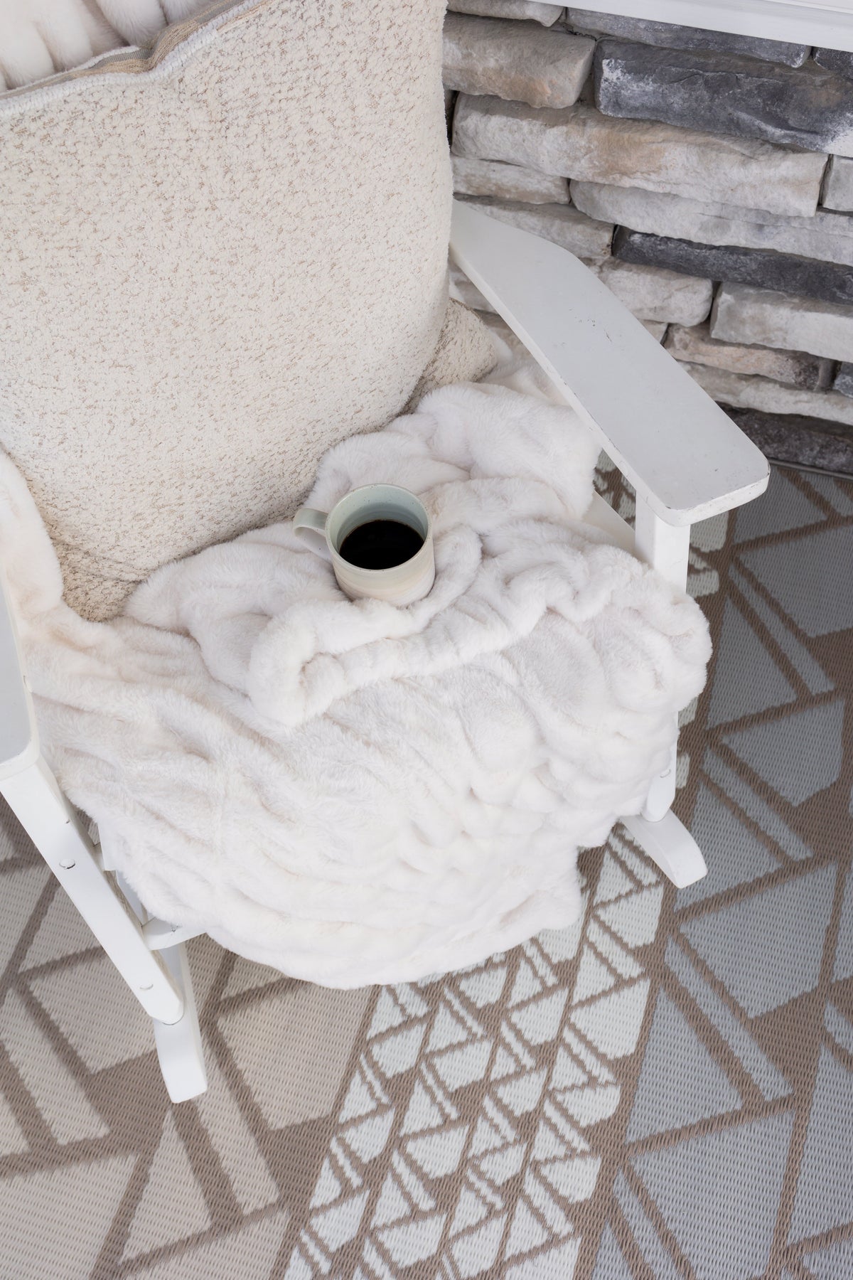 Zig Zag Grey Rug