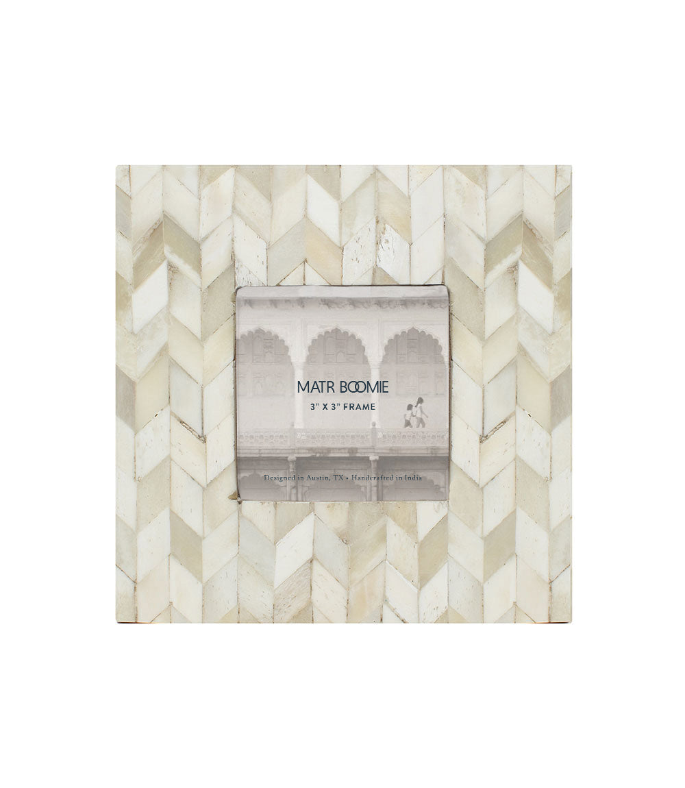 Artemis Handcrafted Bone Picture Frame (3x3)