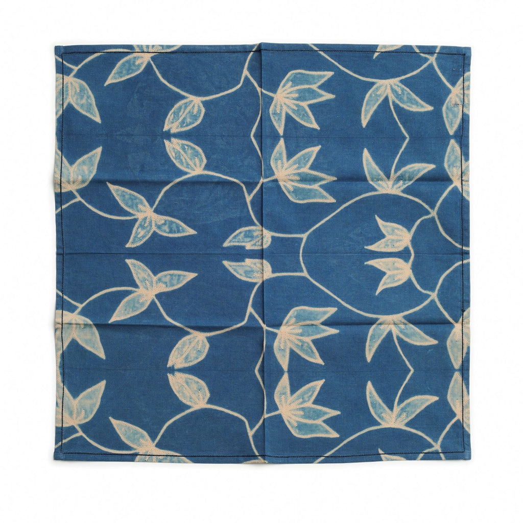 Folio Handcrafted Shibori Print Cotton Table Napkins (Set of 4 )