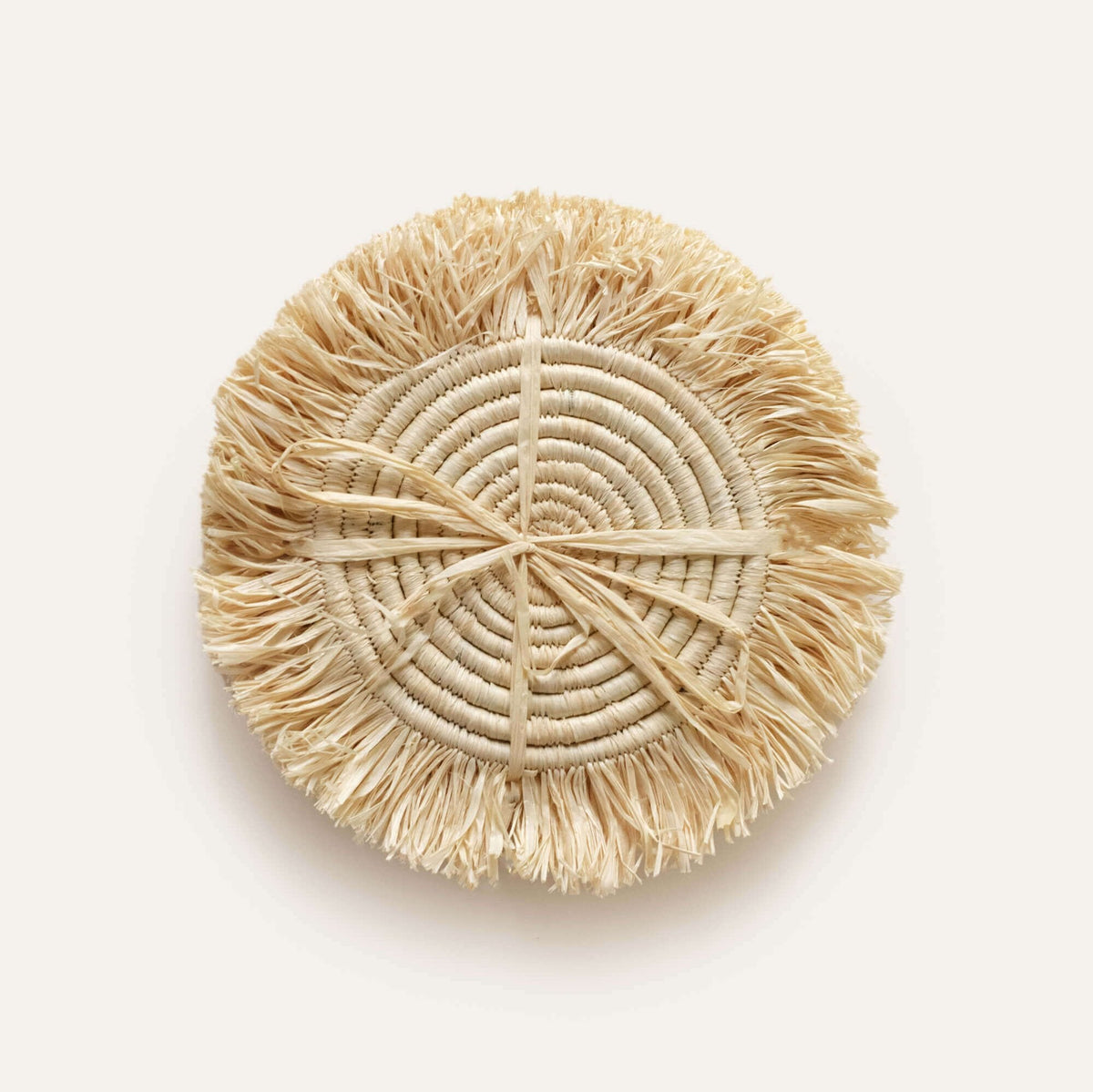 Raffia Fringe Coasters (Set of 4)