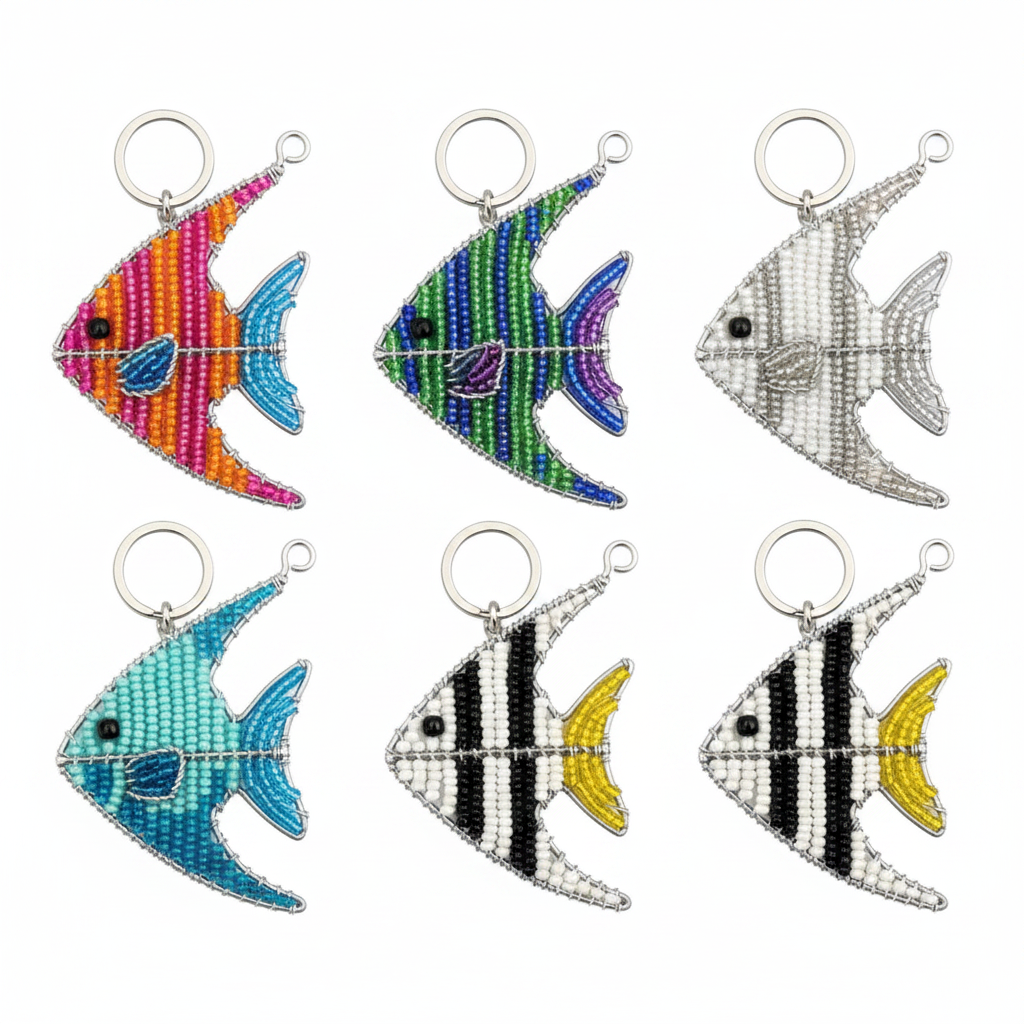 Angel Fish Keyring (Set of 6)