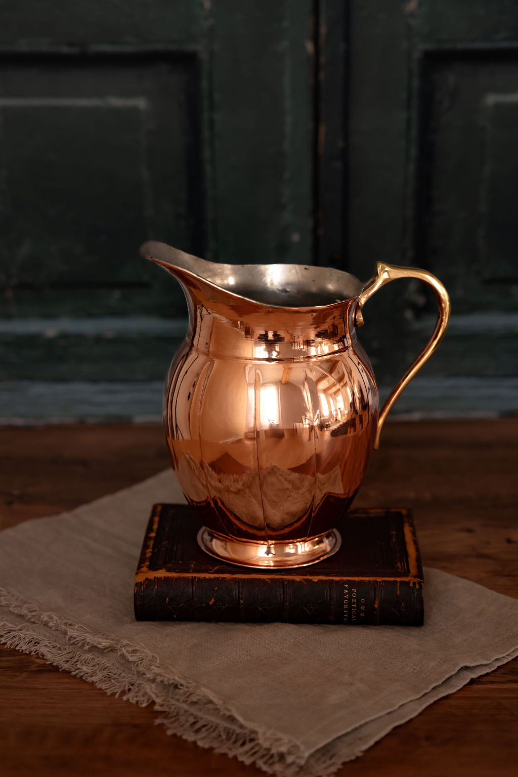 Vintage Inspired Copper Large Pitcher