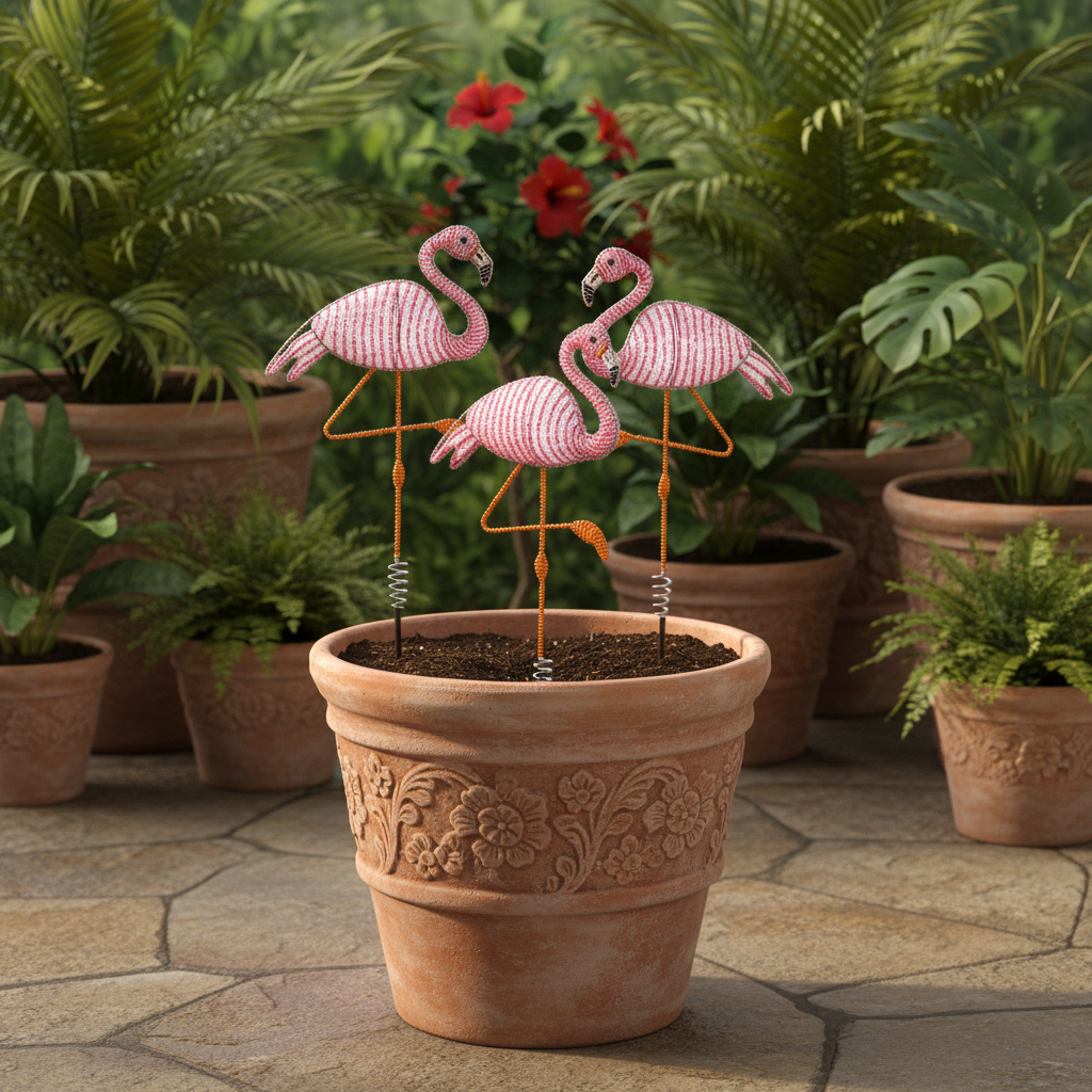 Flamingo Garden Stake (Set of 3)