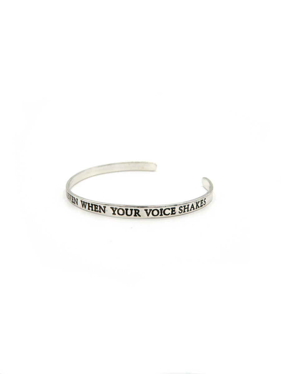Speak The Truth Quote Cuff Bracelet