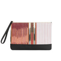 Puli Black Calfskin & Handloomed Fabric Clutch