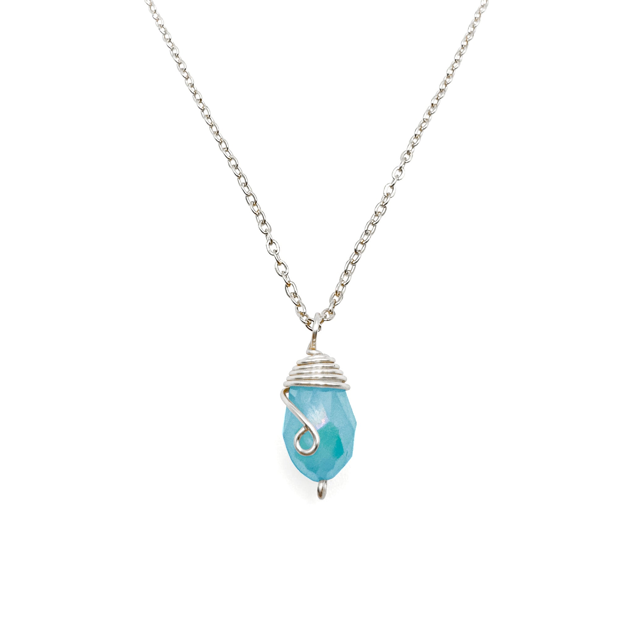 Silver Birthstone Necklace