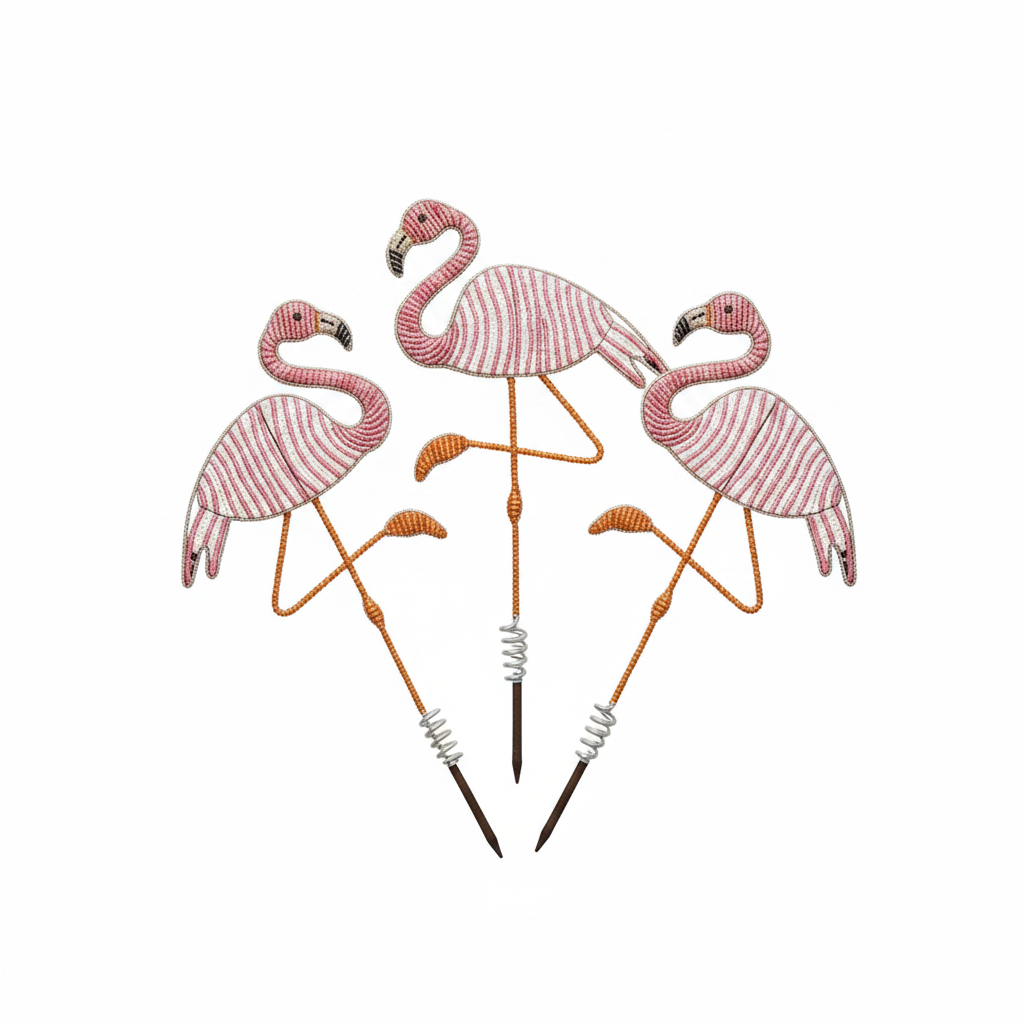 Flamingo Garden Stake (Set of 3)