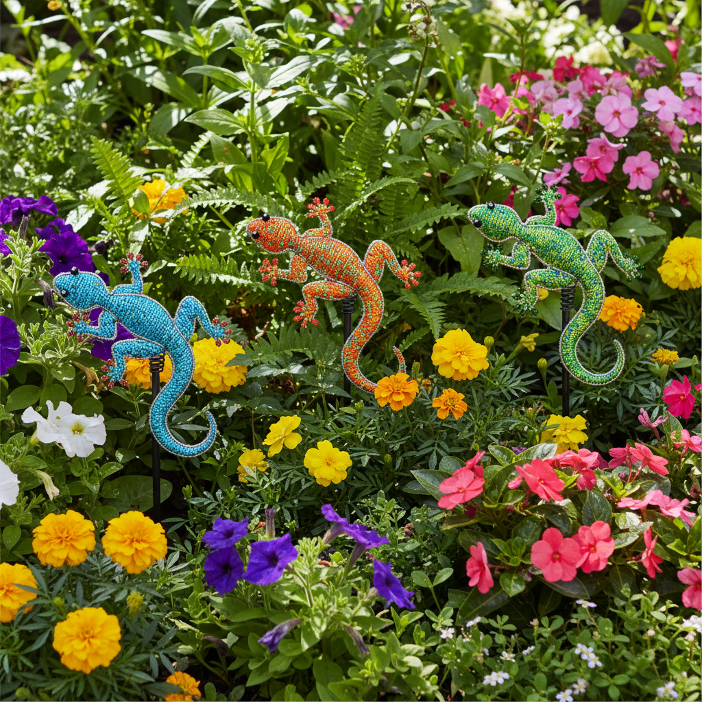 Gecko Garden Stake (Set of 3)