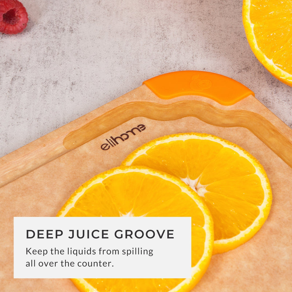 Premium Series 3-Piece Cutting Board Set - Non Slip & Color Code (S+M+L)