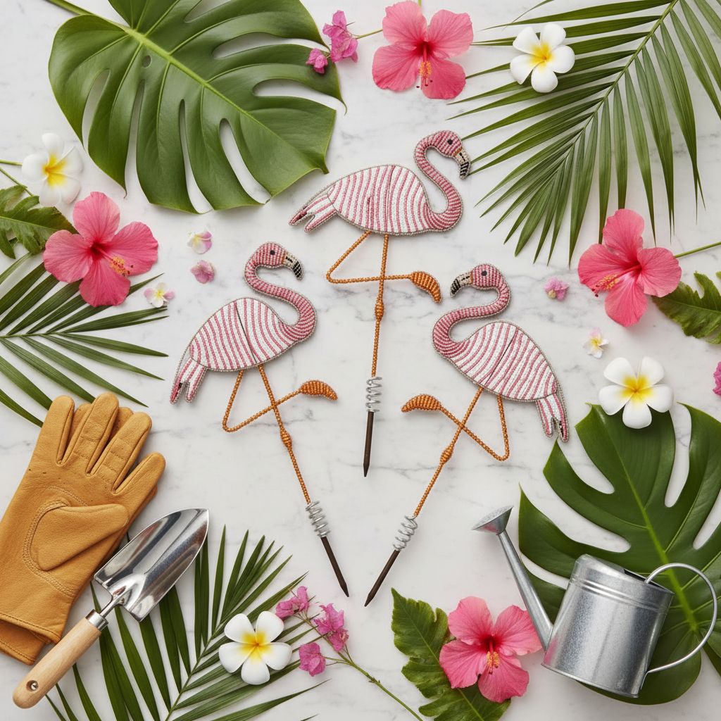 Flamingo Garden Stake (Set of 3)