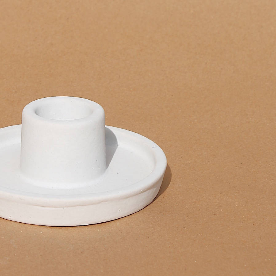 Whirl Ceramic Candle Holder (Set of 2)