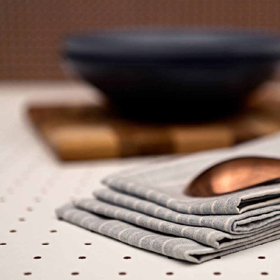Grey Striped Cotton Napkin (Set of 4)