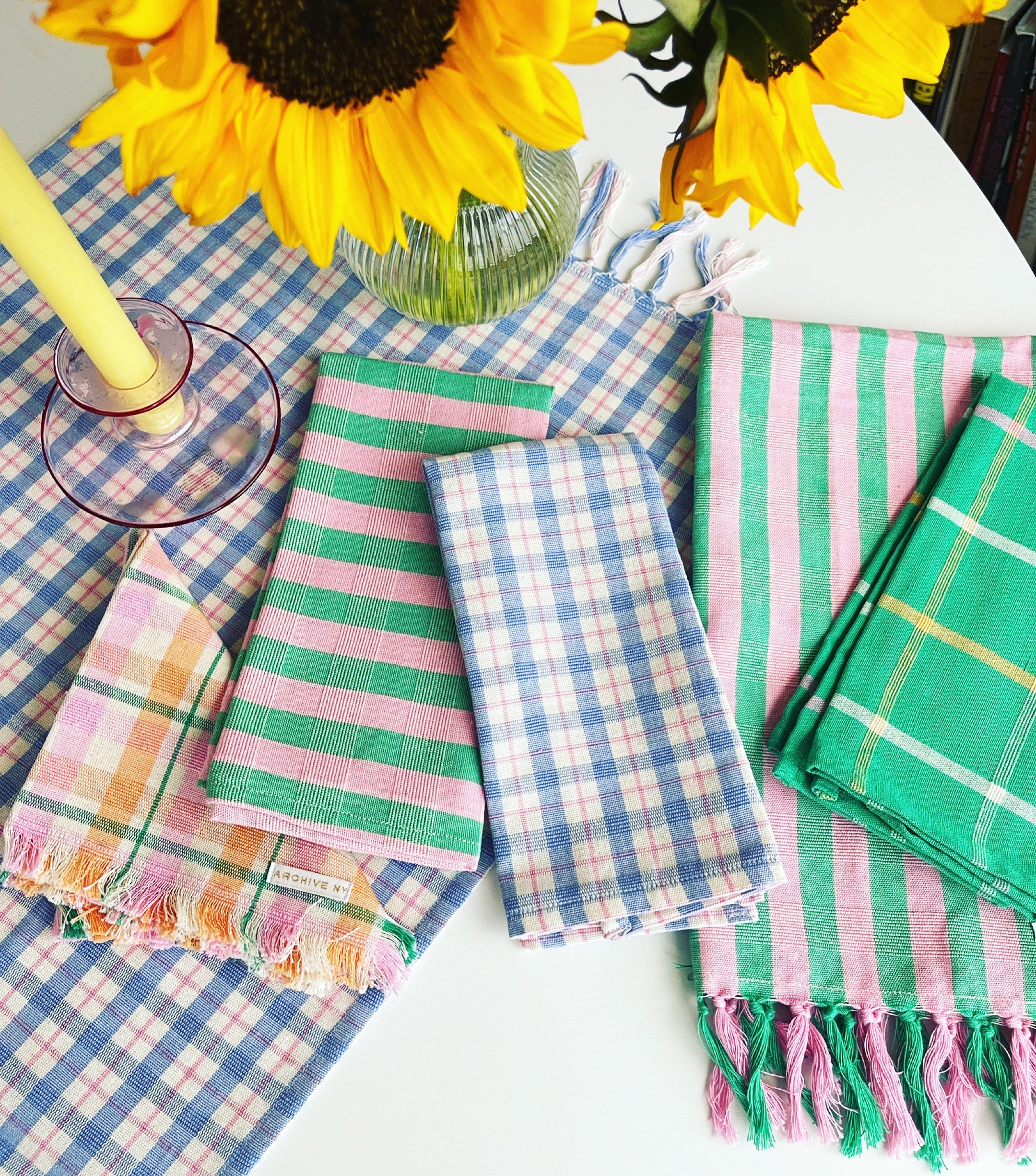 Archive NY Flora Stripe Napkins (Set of 4)