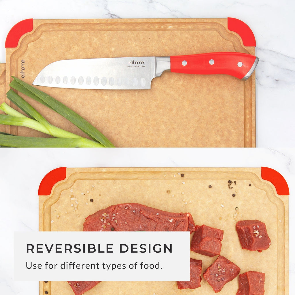 Premium Series Cutting Board - Non Slip & Color Code - Large (12 x 16 x 1/4 )