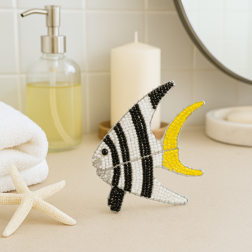 Handmade Beaded Angel Fish (Set of 3)
