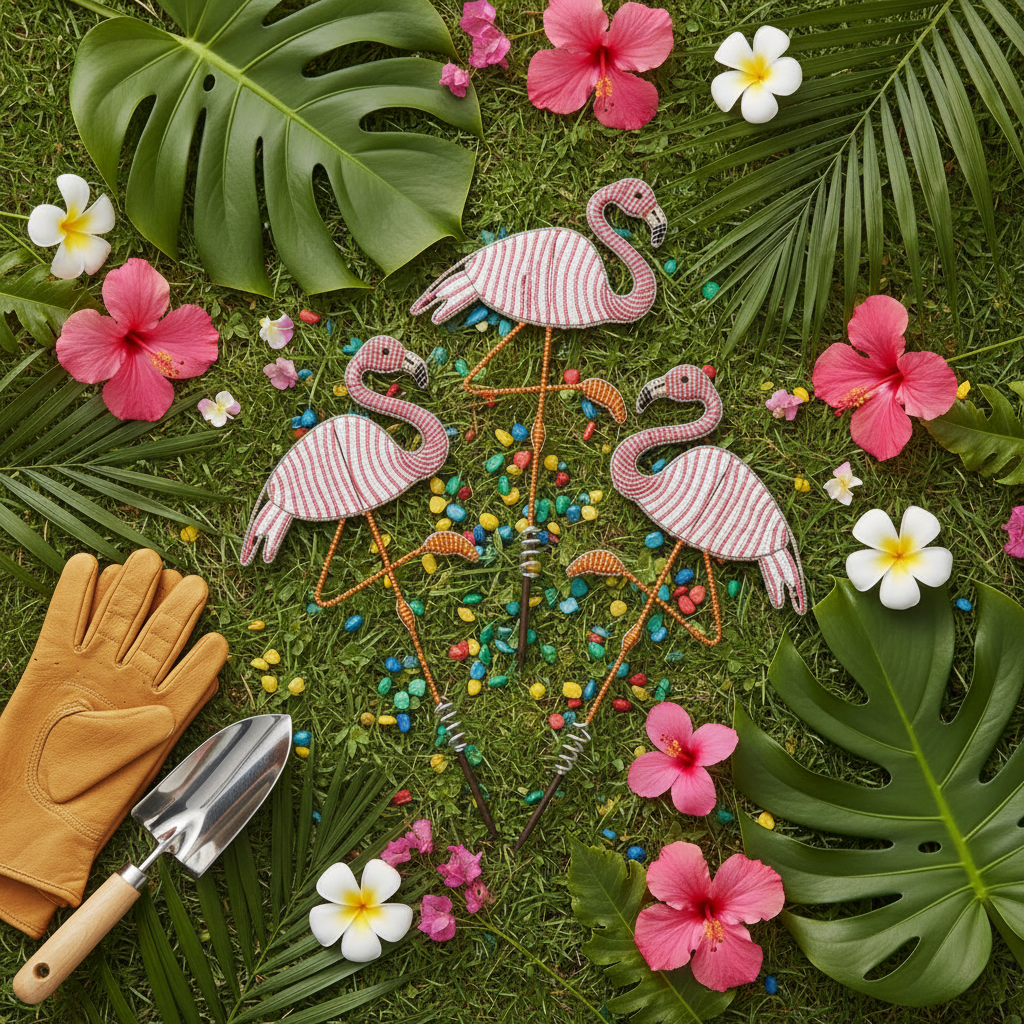 Flamingo Garden Stake (Set of 3)
