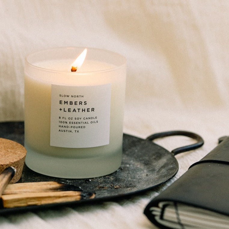 Embers & Leather Signature Candle (Vetiver, Cedar & Patchouli)