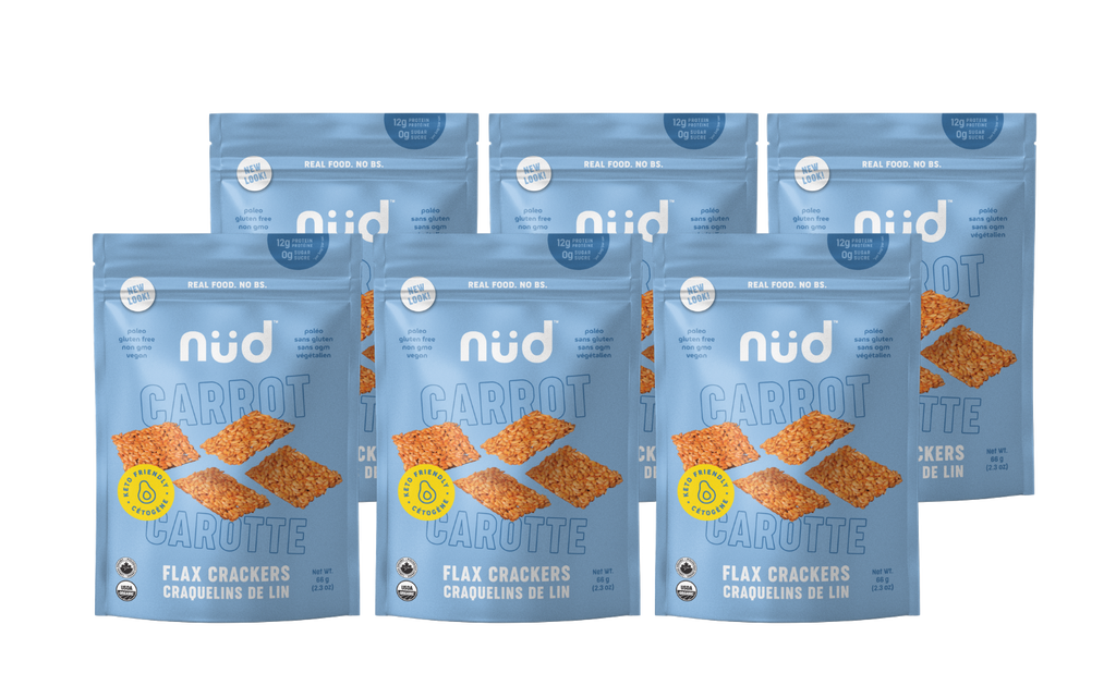 KETO Carrot Flax Crackers (6-Pack)