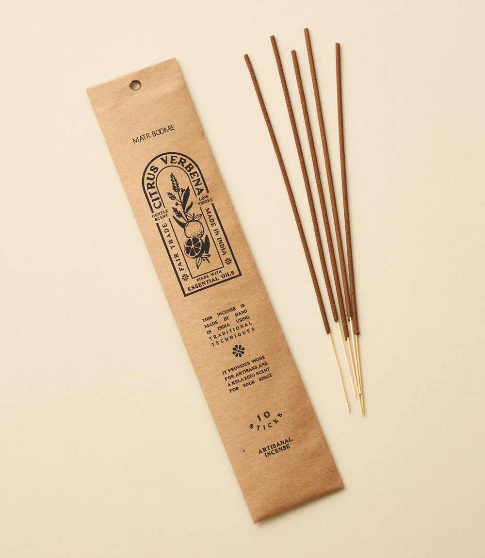 Citrus Verbena Incense (10 sticks | Low Smoke)