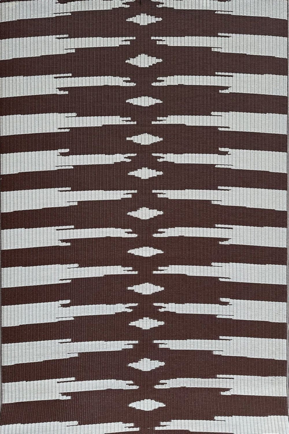 Aztec Brown & Off White Rug