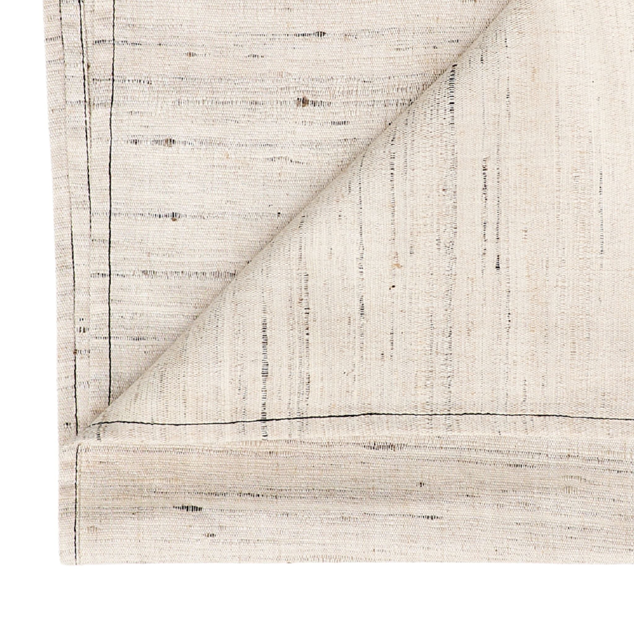 Kora Off White Peace Silk Handloom Napkin (Set of 4)