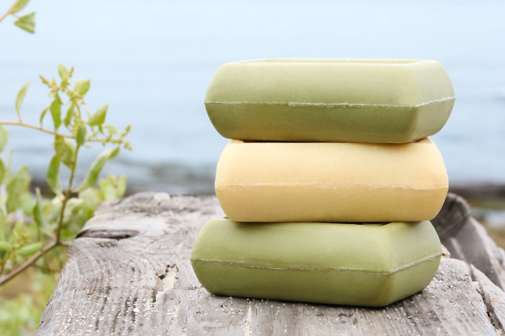 100% NATURAL OLIVE OIL SOAP WITH SHEA BUTTER & OATMEAL (3-Pack)