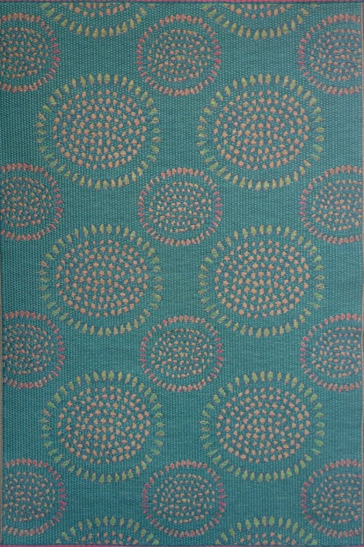 Molly Teal & Red Rug