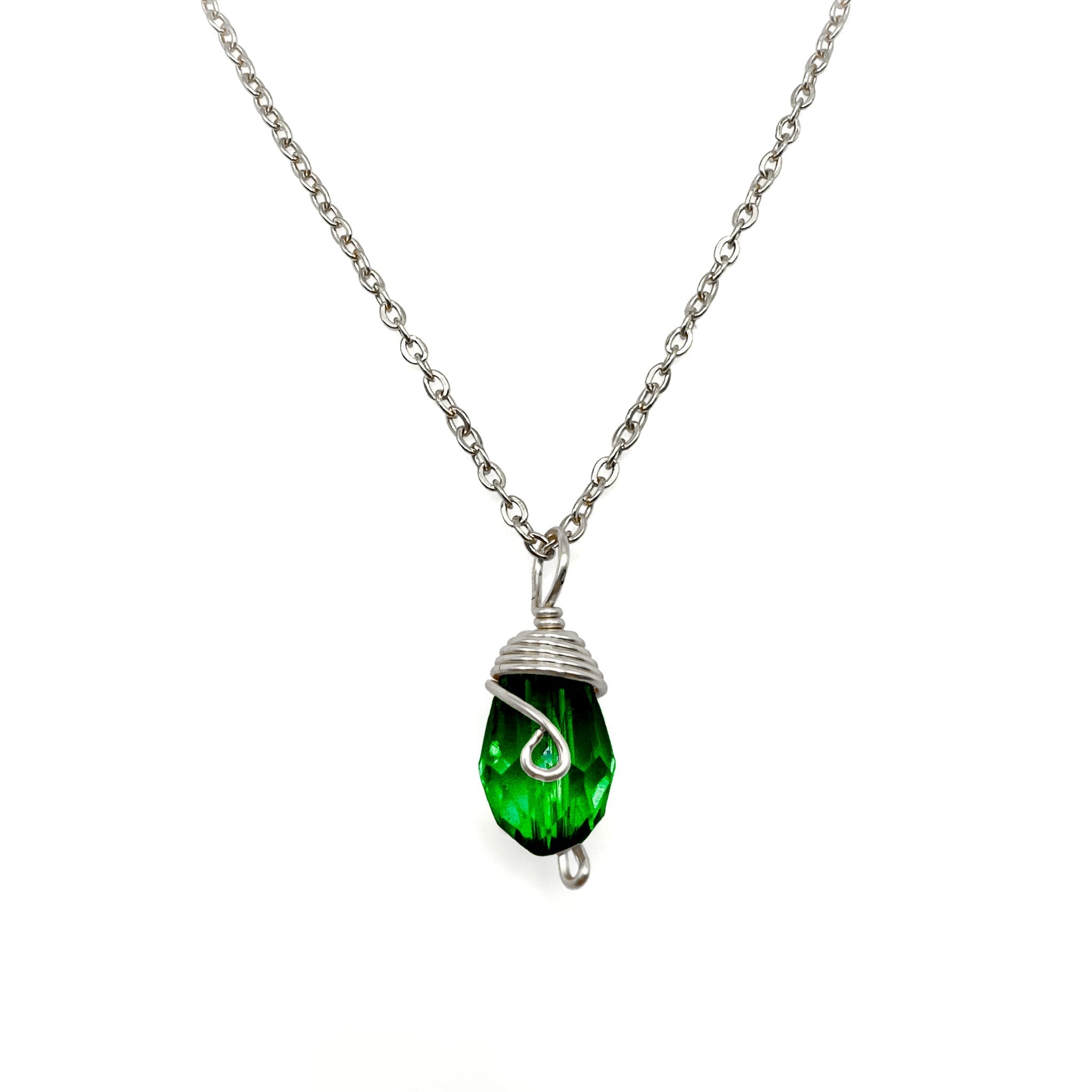 Silver Birthstone Necklace
