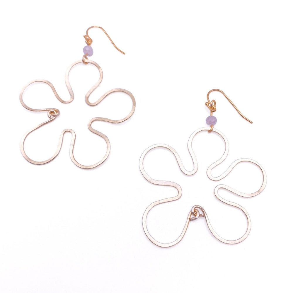 Hibiscus Gold Earrings