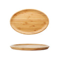 SET OF 3 OVAL BAMBOO PLATTERS